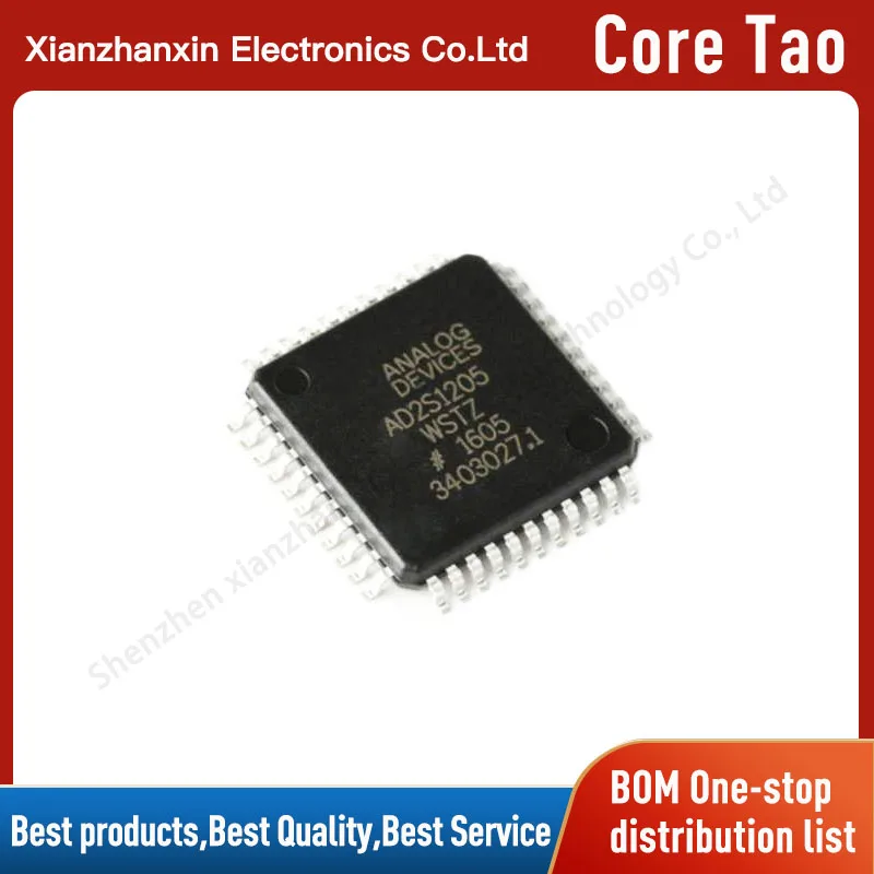 1PCS/LOT AD2S1205WSTZ AD2S1205 LQFP-44 12-bit R/D converter with built-in reference oscillator chip in stock