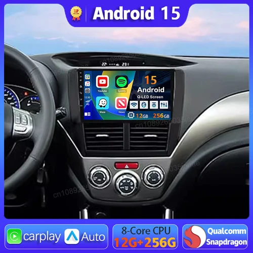 Android 15 Carplay Auto para Subaru Forester 3 SH 2007 2008 2009 2010-2012 Radio de coche GPS reproductor Multimedia 2 Din vídeo DVD estéreo