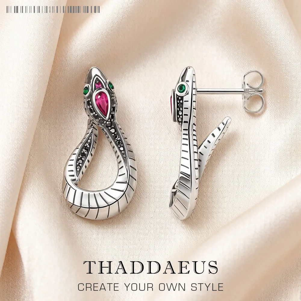 

Snake Hinged Hoop Europe Style Romantic Seductively Fine Jewerly For Women New Wisdom Security Gift In 925 Sterling Silver