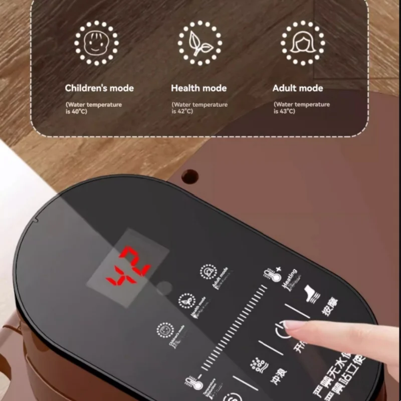 حوض استحمام القدم المنزلي إلى الركبة، تدليك كهربائي ذكي بدرجة حرارة ثابتة، تسخين فوق العجل