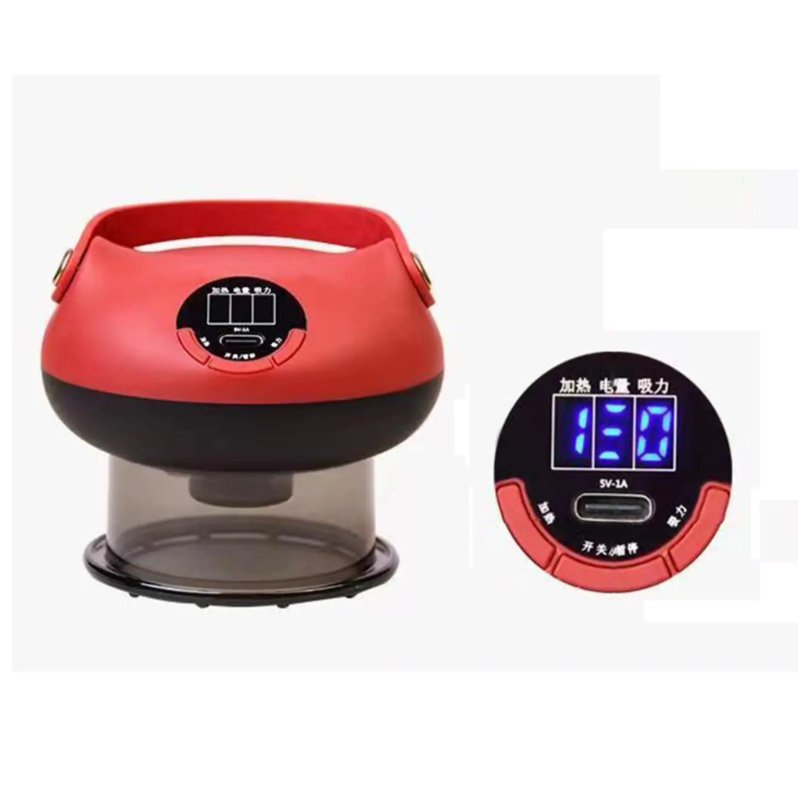 목 다리 어깨용 부항 기계 충전식 부항 마사지 장치