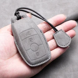 Leather Car Key Case Cover For Mercedes Benz A C E S G Class CLA GLB GLC CLE GLS W213 W222 W223 W177 W205 W206 C260 X167 AMG