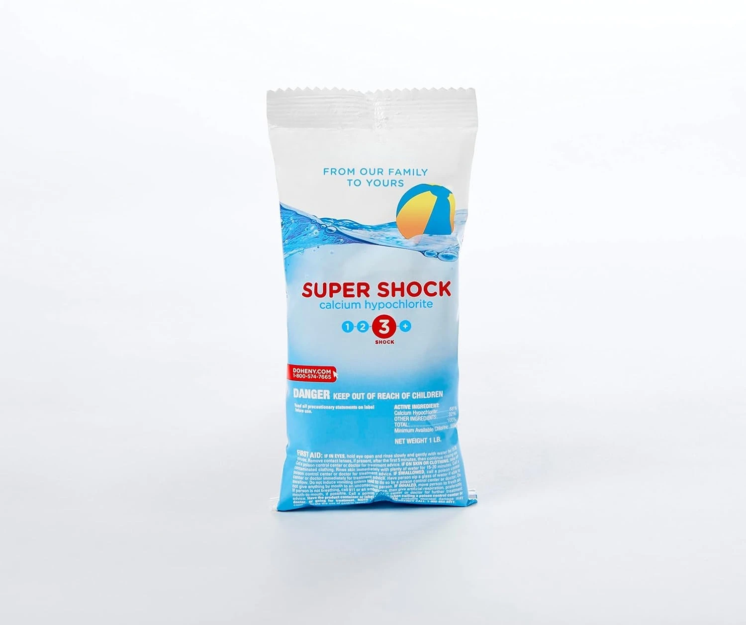 

Pro-Grade Chlorine Shock, Quick-Dissolving, Fast-Acting 68% Cal-Hypo Granular Pool Shock | 24 x 1lb Bags