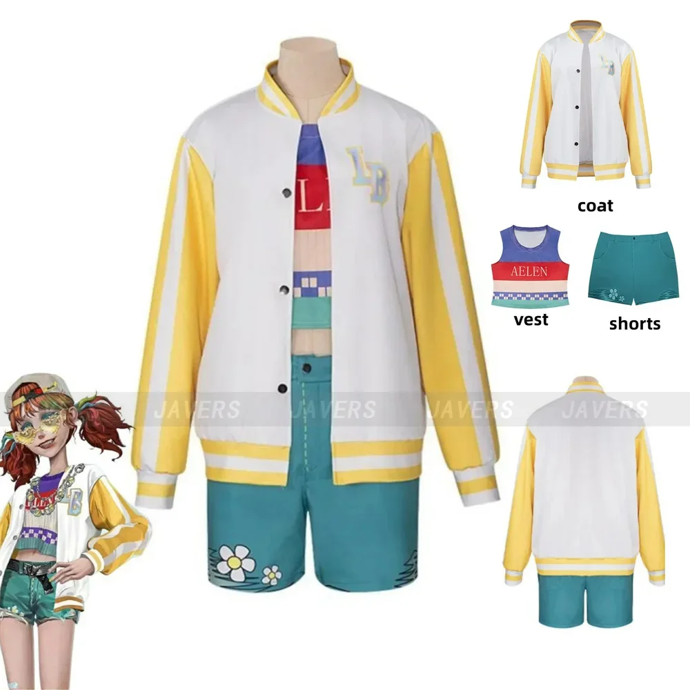 

Lily Barriere Cheerleader Cosplay Game Identity ⅤCostume Coat Shorts Uniform Suit Woman Lovely Halloween Carnival Party Suit