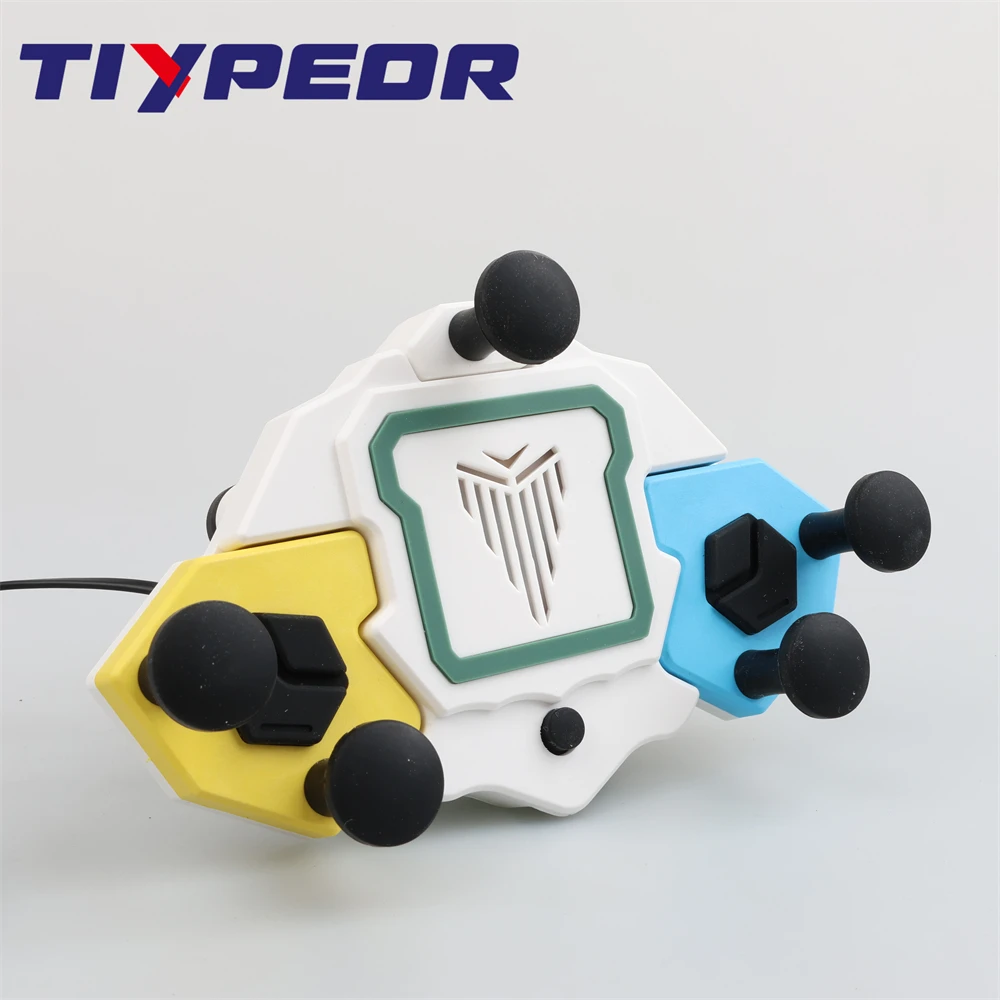 TIYPEOR Motorcycle Bicycle Mobile Phone Universal Holder Qi15W Wireless Charger Vibration Buffer Bracket 360 Degree Adjustment