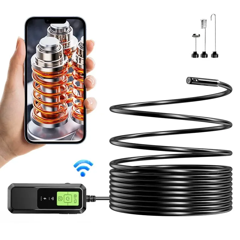 Caméra d'inspection endoscope sans fil, objectif simple et touristique, WiFi, endoscope étanche, caméra de tuyau de salle, Android, IOS, 1080P