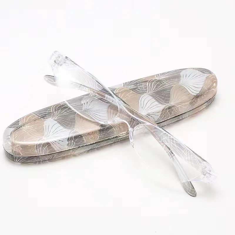 Box Occhiali da presbiopia Occhiali da lettura da donna alla moda e portatili Occhiali da ipermetropia HD da +100 A +400