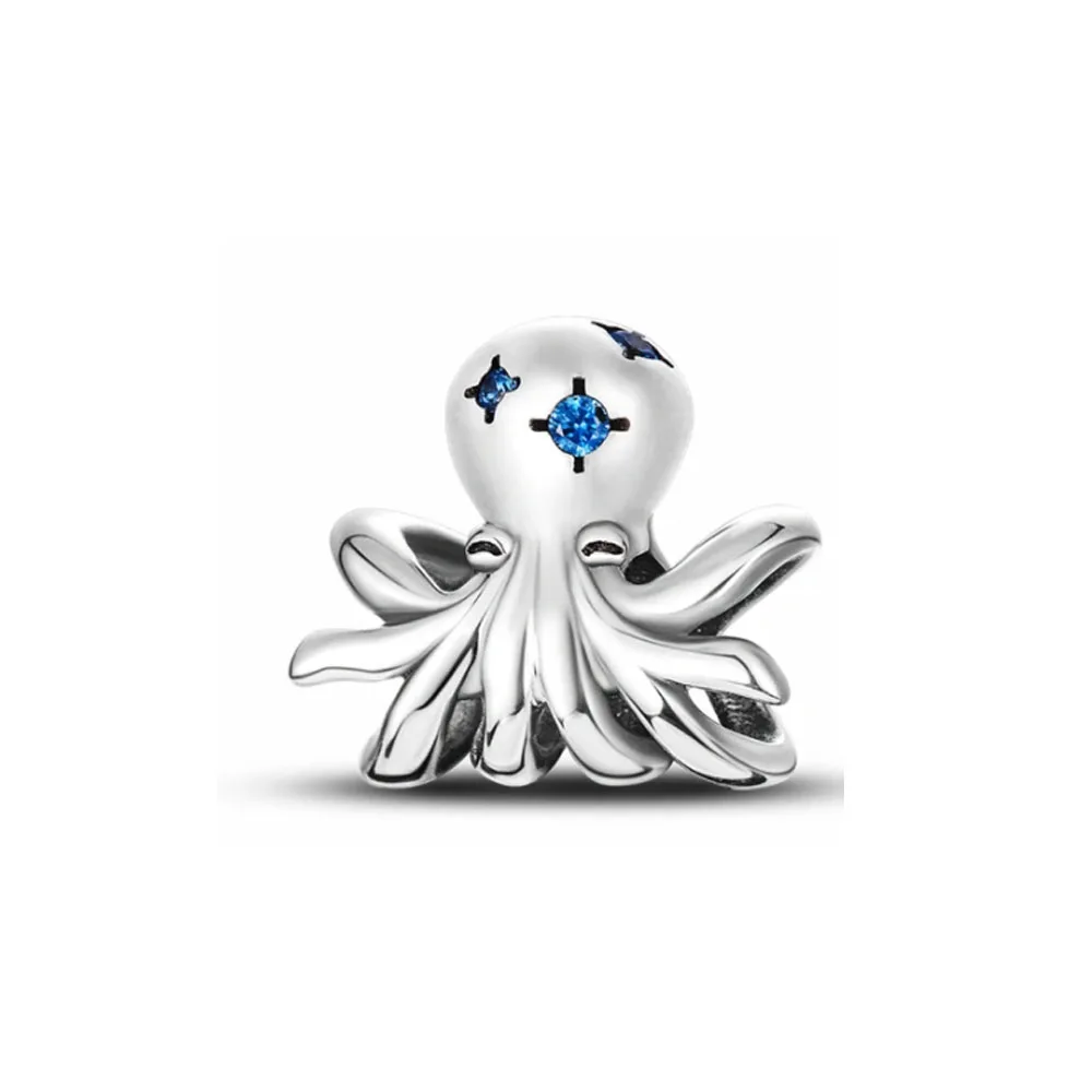 European 925 Fashion Blue Guardian Eye Palm Pendant fit Original Bracelet Pendant, Self designed Jewelry Gifts for Women