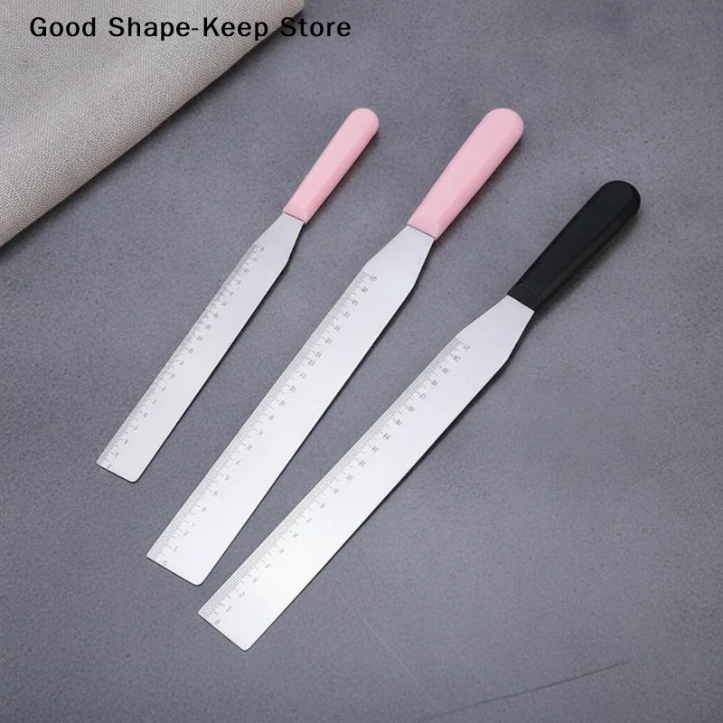 dailyPremium Right Angled Icing Spatula with Scale Food Grade Cake Cream Scraper for Commercial Bakery Home Baking Supplies