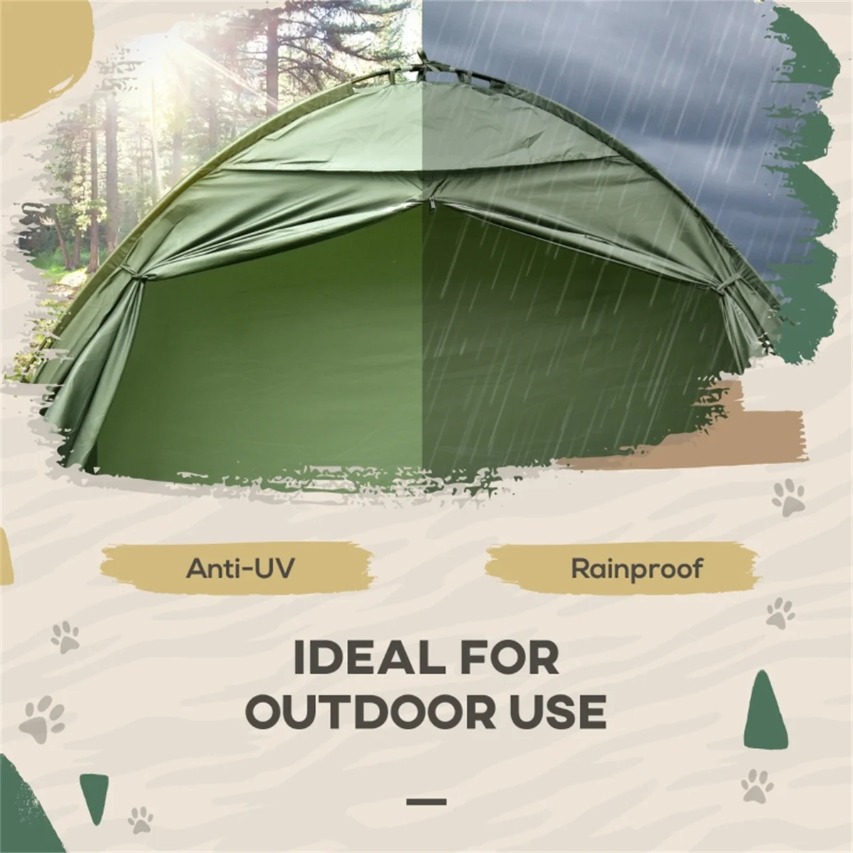 Outdoor Kampeertent Dikke Oxford Doek Warme Grond Tent Camping Waterdicht Dubbellaags Anti-Regenbui Vissen Tent