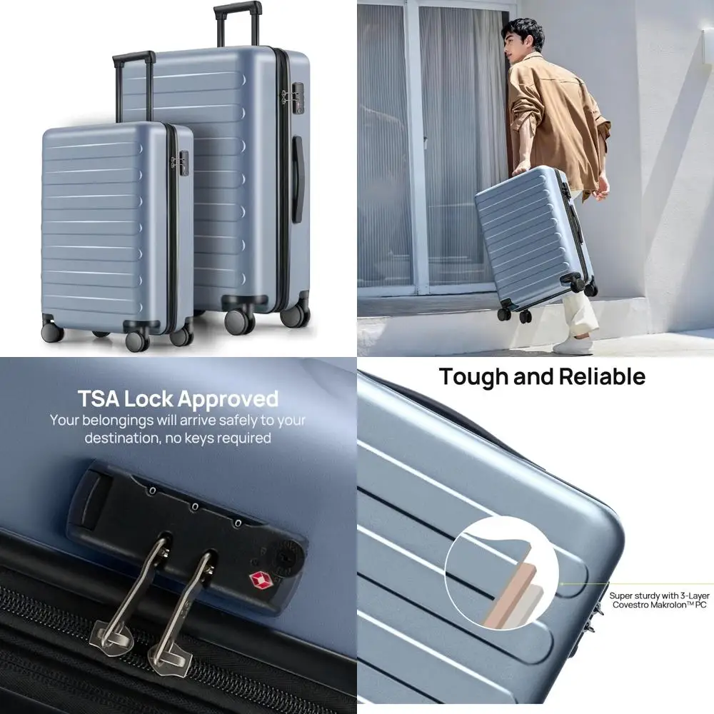 

Комплект багажа из двух частей: ручная кладь, одобренные авиакомпанией и большими чемоданами с твердым колесом, легкие для путешествий.