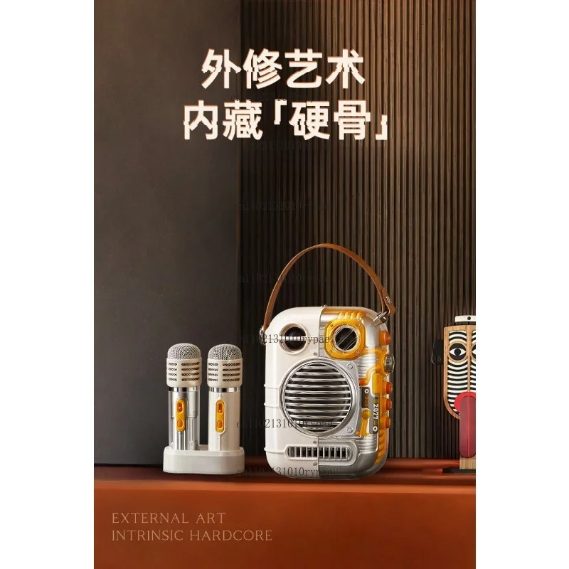KTV speaker wireless Bluetooth dual-microphone singing microphone