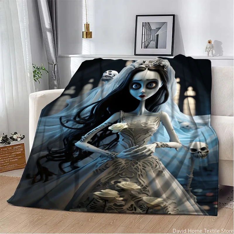 

The Corpse Bride Flannel Thin Blanket.Four Season Blanket.for Sofa,Beds,Living Rooms,Travel Picnic,Camping Blankets Gifts