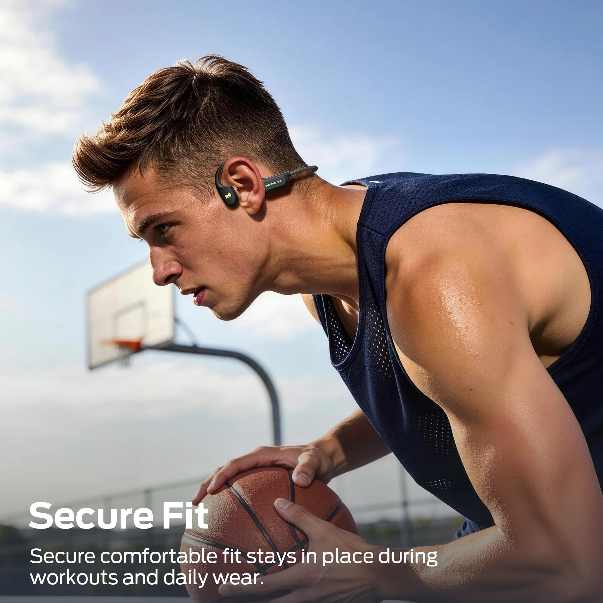 TRUE WIRELESS STEREO EARPHONES「怪物事変」モデル Monster BC300 Ture Bone Conduction Wireless Earphone IPX8