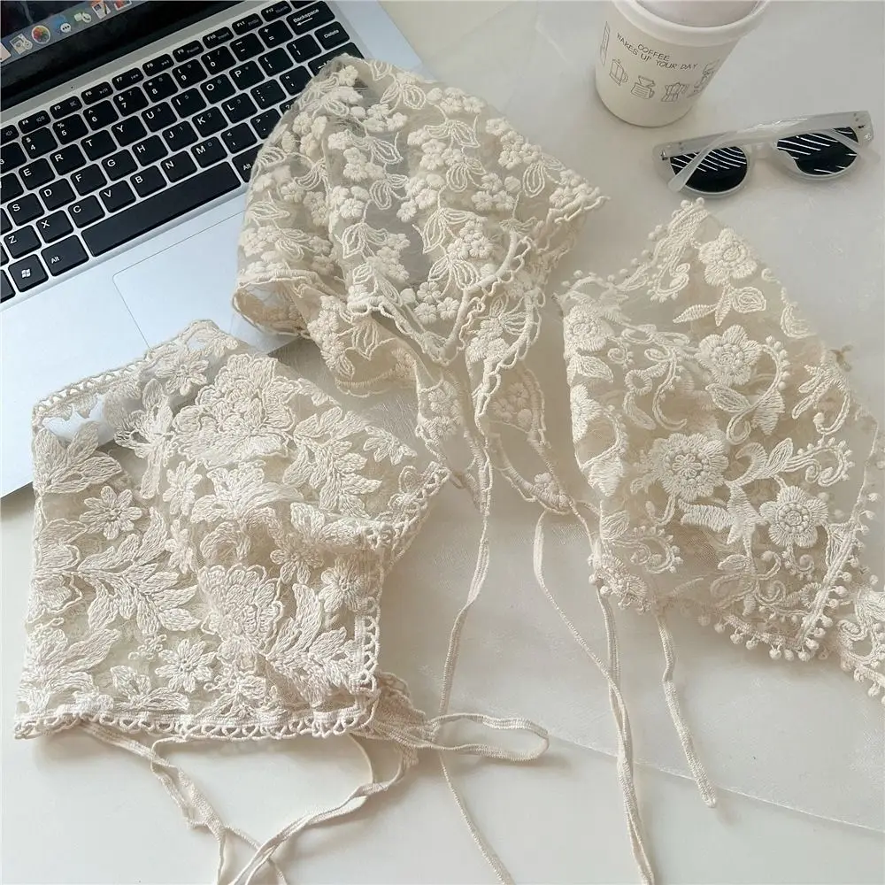 

New Cotton Floral Print Hair Scarf Lace Kerchief Bohemia Bandana Hair Band Sun Protection Headscarf