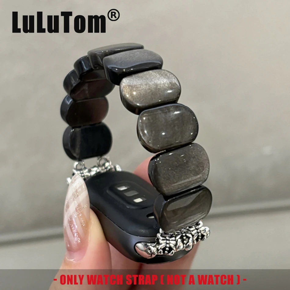 

Gemstone Strap For Xiaomi Mi Band 10 9 8 Pro Miband 8Pro 9Pro Fashion Energy Healing Stone Watchband Crystal Bracelet Wristband