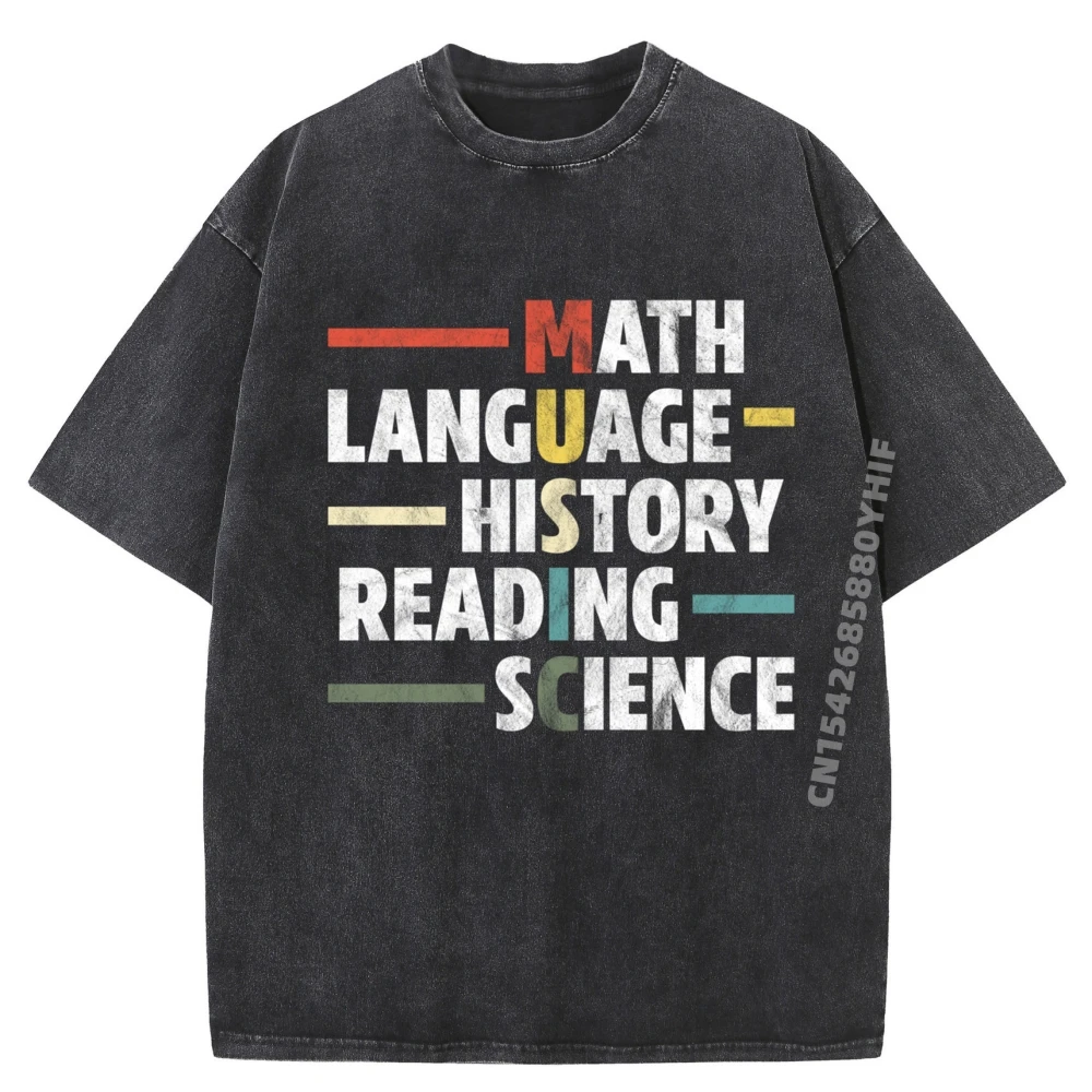 

Музыка Учитель Музыка Математический язык История Чтение Наука Мужские графические футболки Роскошные брендовые потертые футболки в китайском стиле