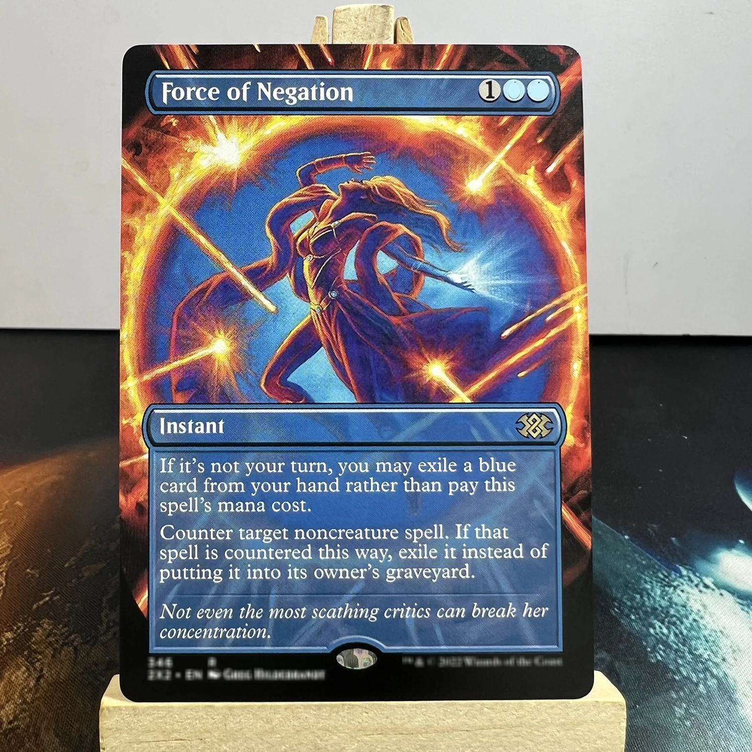 HOLO Board Game Custom Cards Force of Negation 2X2 borderless Phyrexian Tower UMA Smothering Tithe CMM borderless English Proxy