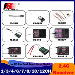 FLYSKY 1/3/4/6/7/8/10/12CH FS-R4M R4B IA6B BS6 R7V SR8 IA10B SR12 2.4G odbiornik do zdalnie sterowanej samolot samochodowy łódka nadajnik Model robota