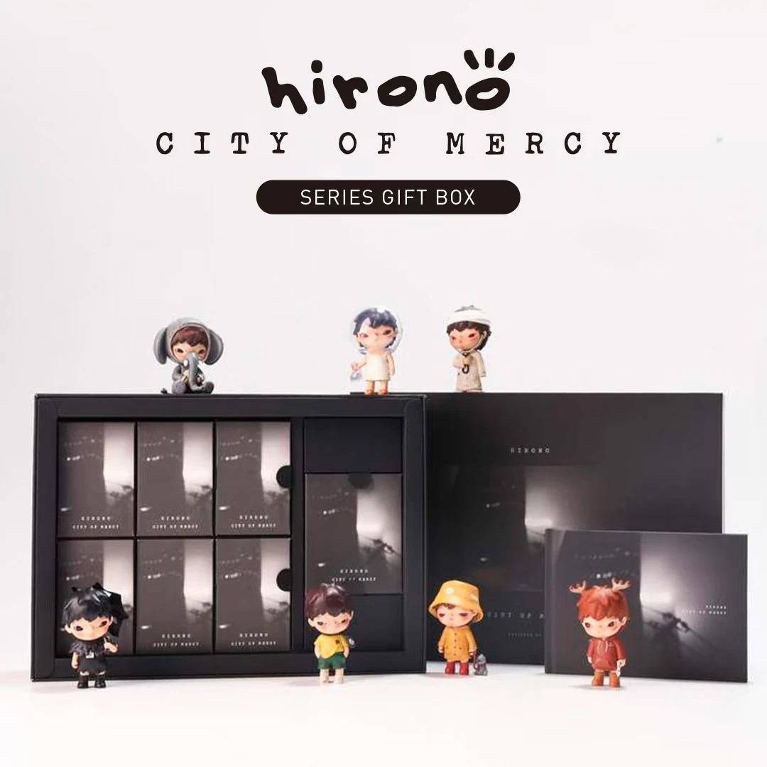 POP MART Hirono City of Mercy Serie Blind Box Spielzeug Mystery Box Überraschungs-Actionfigur Niedliches Modell Geburtstagsgeschenk