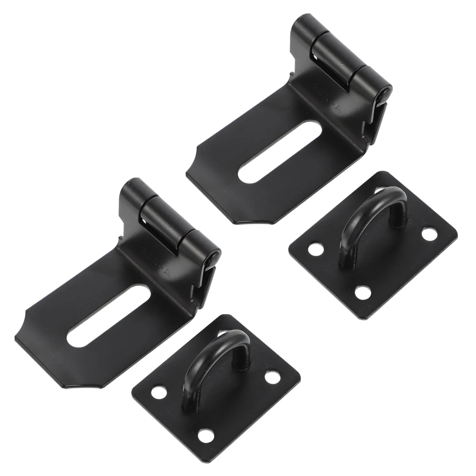 2Pcs Stainless Steel Hasp Lock Right Angle Latch for Doors Cabinets Desks Pet Cages Durable Strong Easy Installation Safe