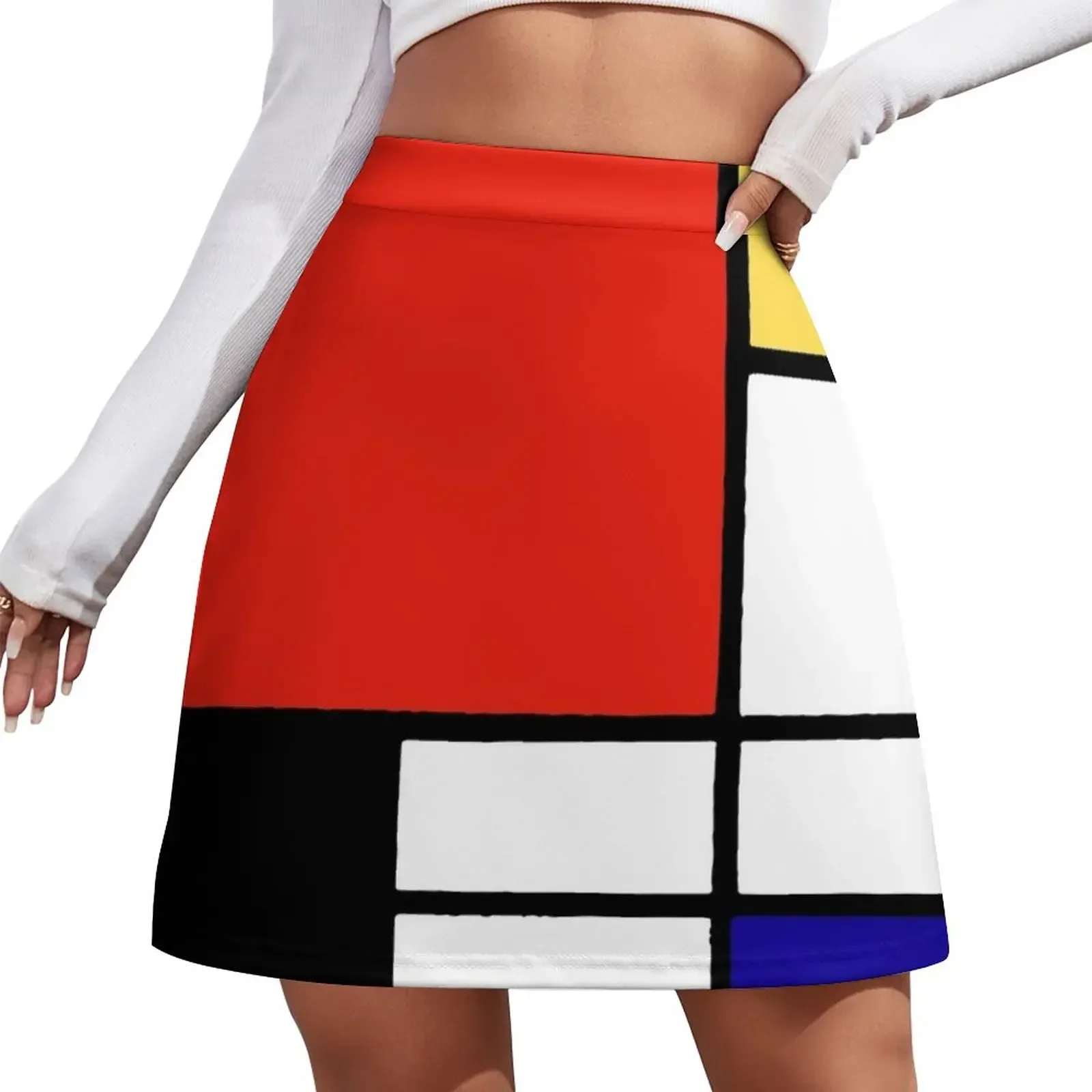 

Mondrian Mini Skirt cosplay Clothing female clothes for woman new in external clothes
