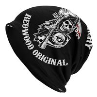 Sons Of Anarchys Skull Horror Tv Movie Bonnet Hats Street Knitted Hat For Women Men Warm Winter Skullies Beanies Caps