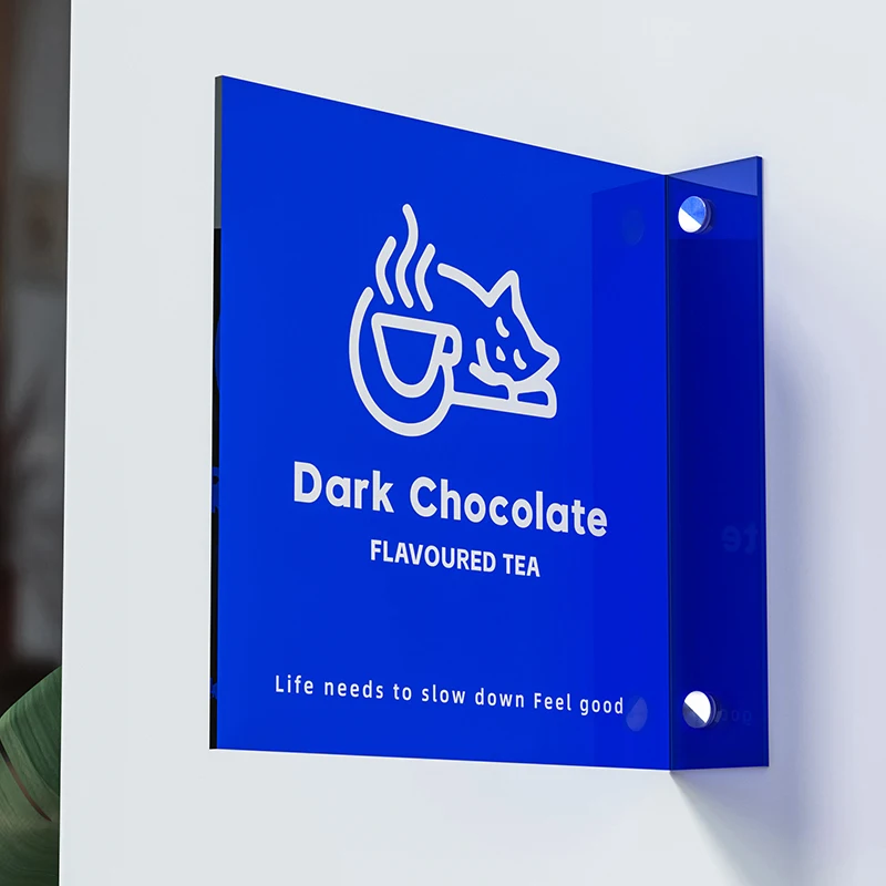 Modern Acrylic Sign board Side Install Door Plate For Company Shop Store Hotel Salon Customize Business Logo Icon Name Slogan