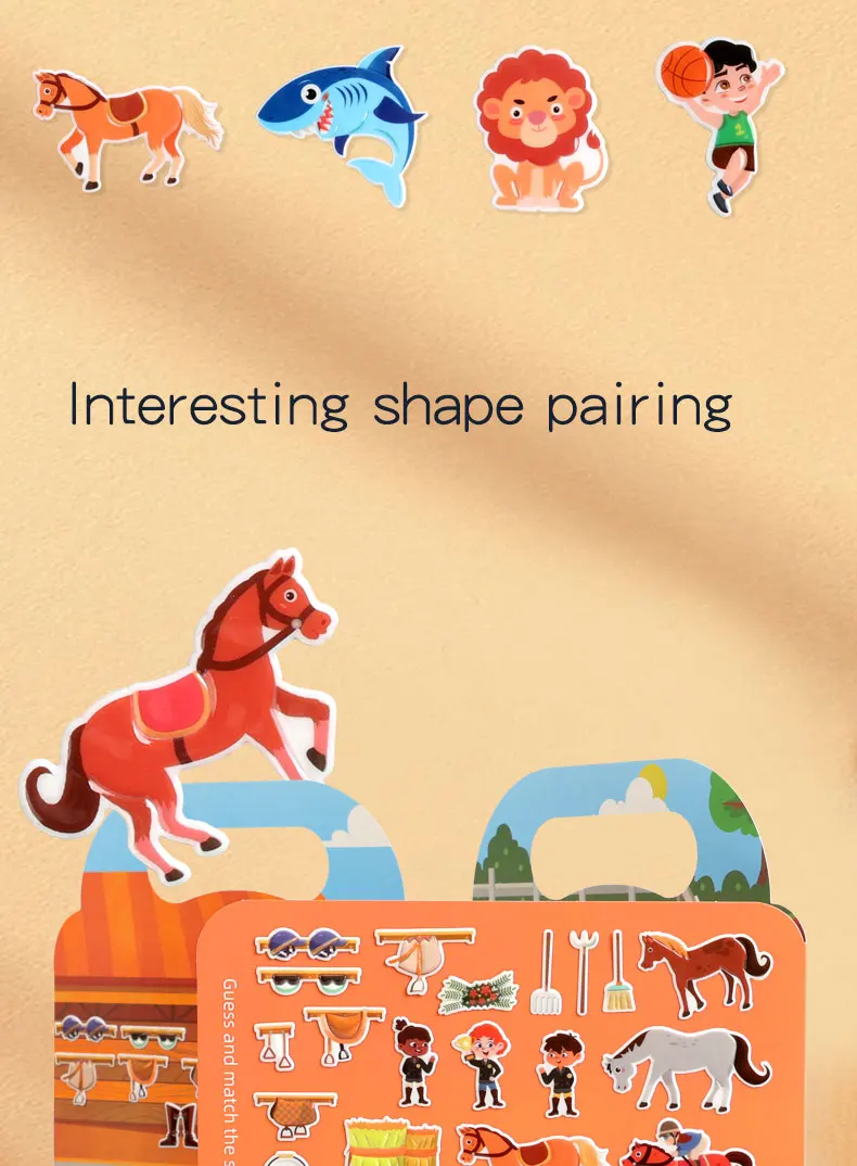 Kinder DIY Aufkleber Buch Blase Szene Aufkleber Gelee Paste Spielzeug Kinder Tragbare Wiederverwendbare Ruhig Beschäftigt Paste EIN Buch – Detail 7