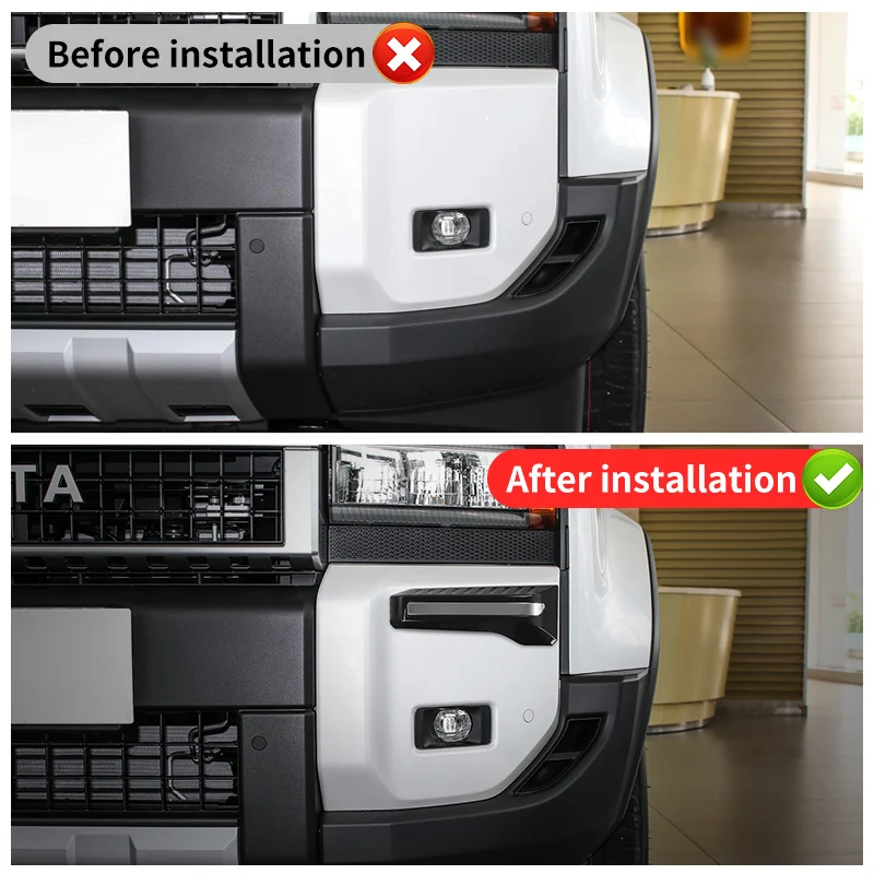 For Toyota Land Cruiser 250 2024 1958 Prado LC250 First Edition Fog lamp upper Decoration panels,Exterior Upgraded Accessories