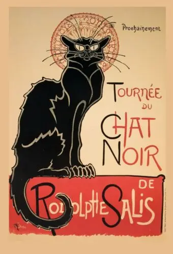 Tourne Au Chat Noir Rodolphe French Art Poster Or A Metal Tin Sign 12 x 18