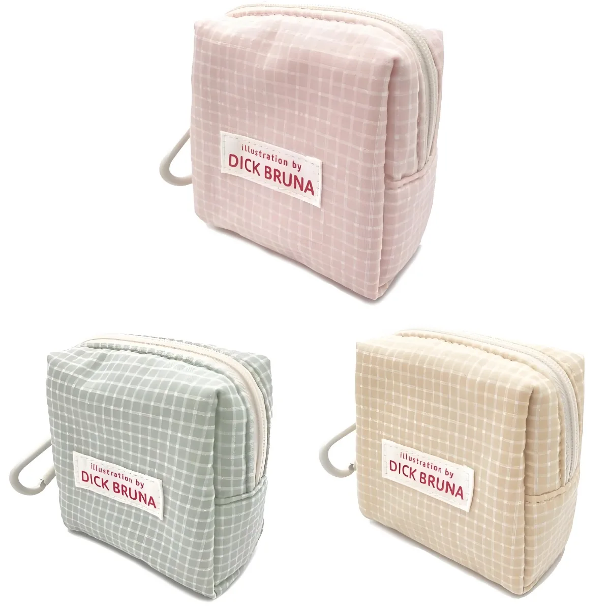 Kawaii Anime Miffy Rabbit Makeup Bag Cartoon Cute Embroidered Hand-held Tofu Bag Loose Change Lipstick Storage Mini Small Bag