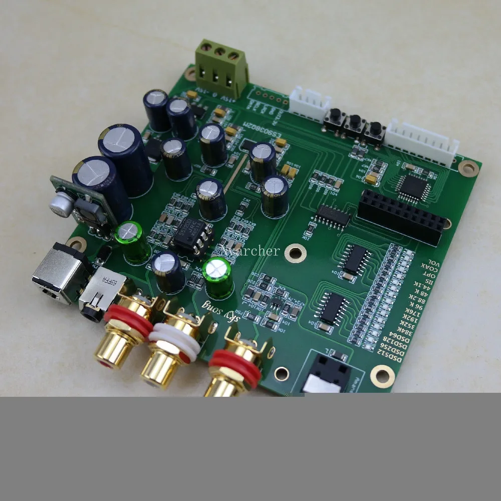 Nvarcher-decodificador de fibra Coaxial ES9038Q2m, entrada USB, I2S, IIS, SPDIF, placa DAC de Audio Digital con pantalla de 32 bits, 384k, DSD256