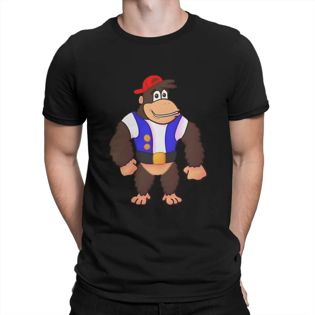 Men's Chunky Kong T Shirt D-Donkey Kong Game Pure Cotton Clothes Novelty Short Sleeve Round Neck Tees Summer T-Shirt