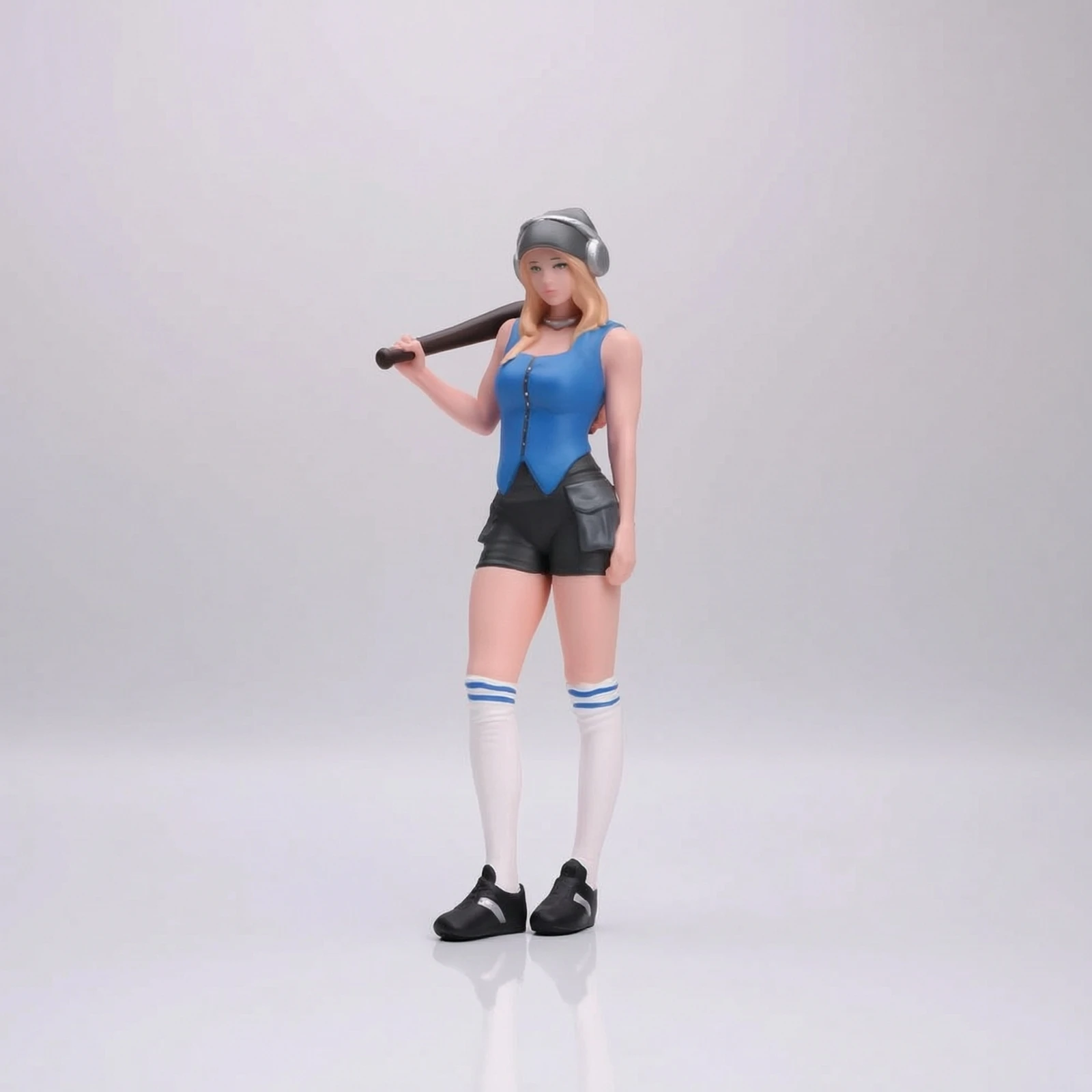 Miniature Girl with Club Street-Style Girl Figurine Diorama Figure Sculpted Stylized Figure Display for Hobbyists
