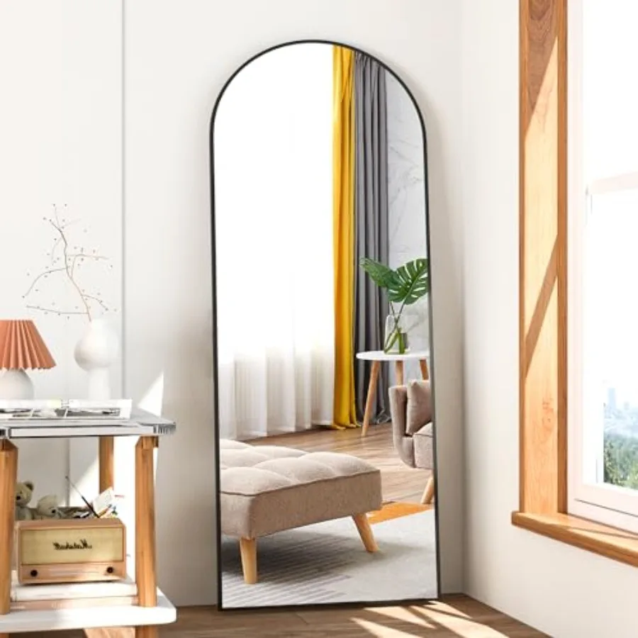 

Full Length Mirror 56"x16" Arch Mirror Floor Mirror with Stand Arched Full Body Standing or Leaning Mirrors for Bedroom Living
