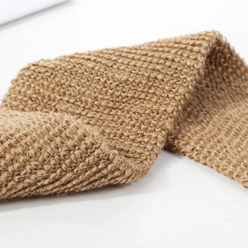 Natural Sisal Back Bath Towel Jute Exfoliating Gloves Back Wash Strap Shower Scrubber Body Cleaning Kit for Body Face Back Baths