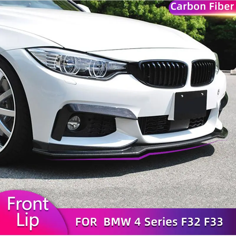 

Carbon Fiber Car Front Bumper Lip Spoiler For BMW 4 Series F32 F33 F36 M Tech 2014-2018 Auto Front Lip Chin Apron Guard Body Kit