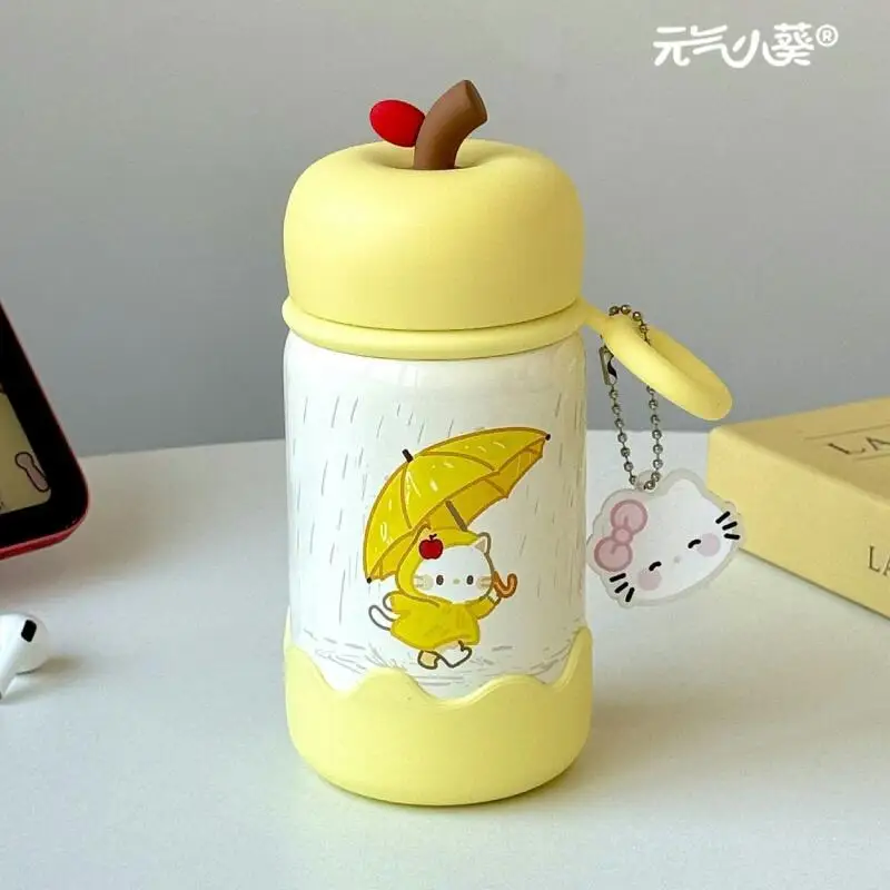 

Термочашка Sanrio Hello Kitty, милая соломенная чашка с героями мультфильмов, новая большая вместительная студенческая повседневная кавайная хит продаж, детская одежда для девочек