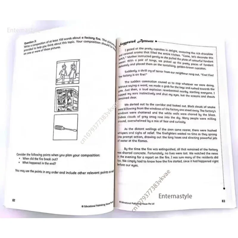 6 قطع/مجموعة من كتب الكتابة ذات التركيب المواضيعي باللغة الإنجليزية، كتب مدرسية للرياضيات في المدارس الابتدائية في سنغافورة