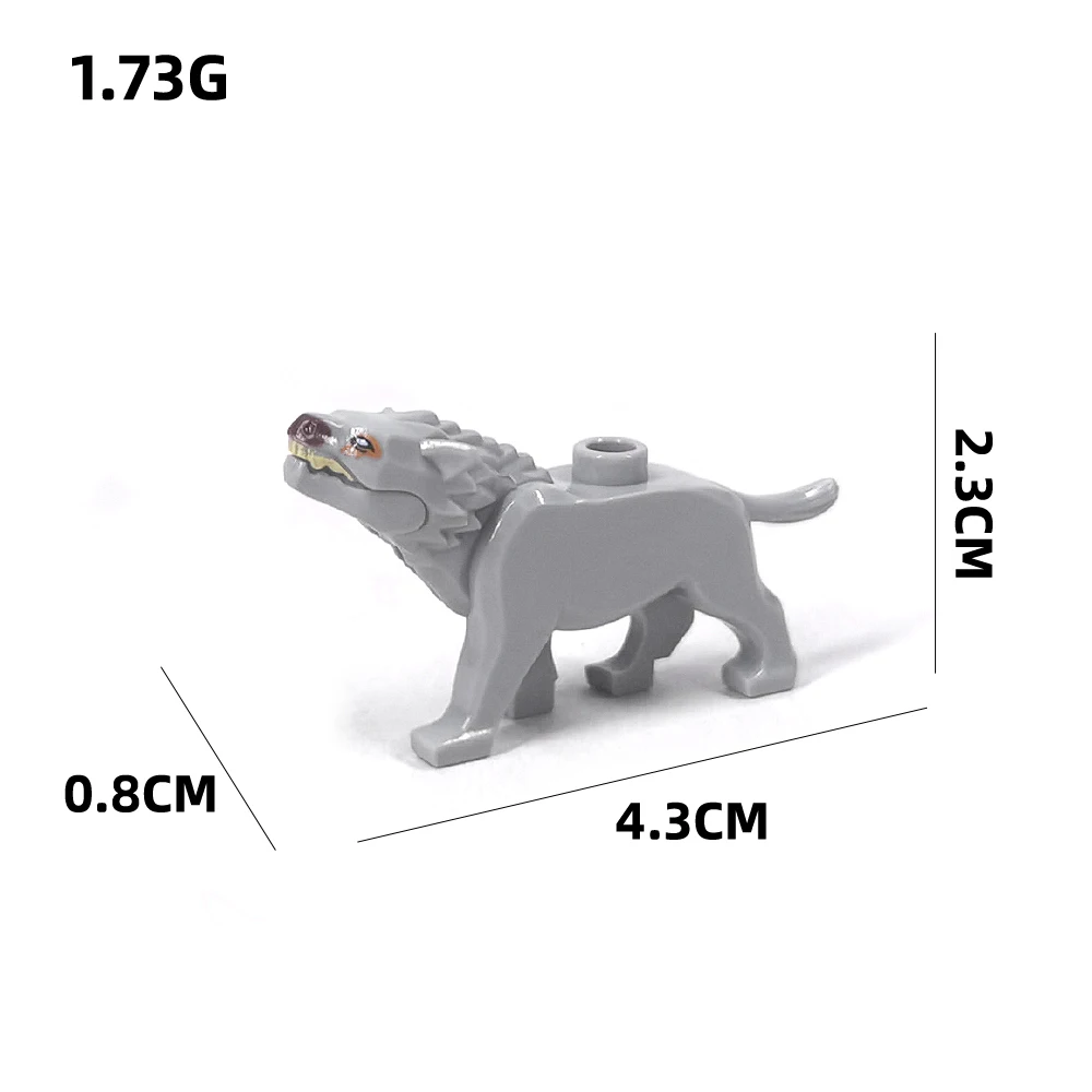 MOC Bausteine Tier-Set - Meerestiere Hunde Katzen Pandas Chinesischer Drache - Zubehör von Drittanbietern für Kreatives Bauen – Detail 34