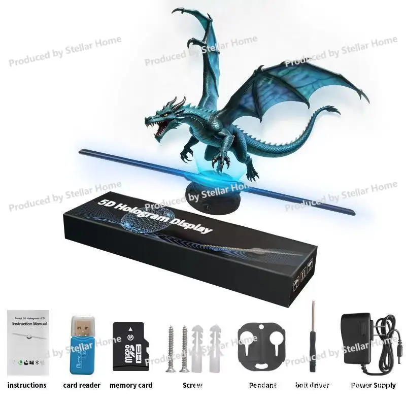 

Голографический 3D-проектор-вентилятор для стереоскопической рекламы без экрана, с эффектом плавающего изображения