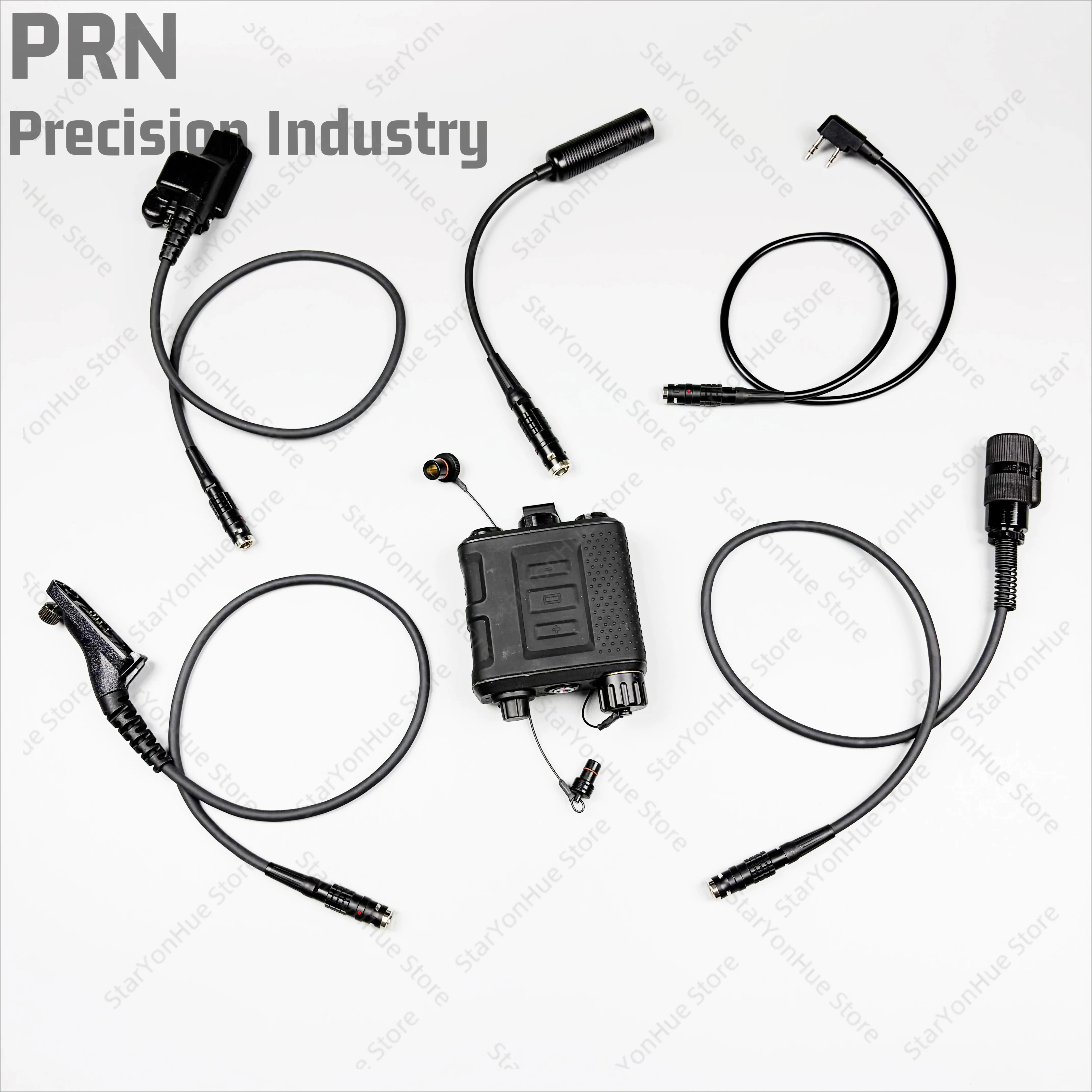 For Baofeng Kenwood For Motorola Two‑Way Radio, PRN Precision INVISIO X50 PTT Adapter Cable, U174 Earpiece Convert Cord