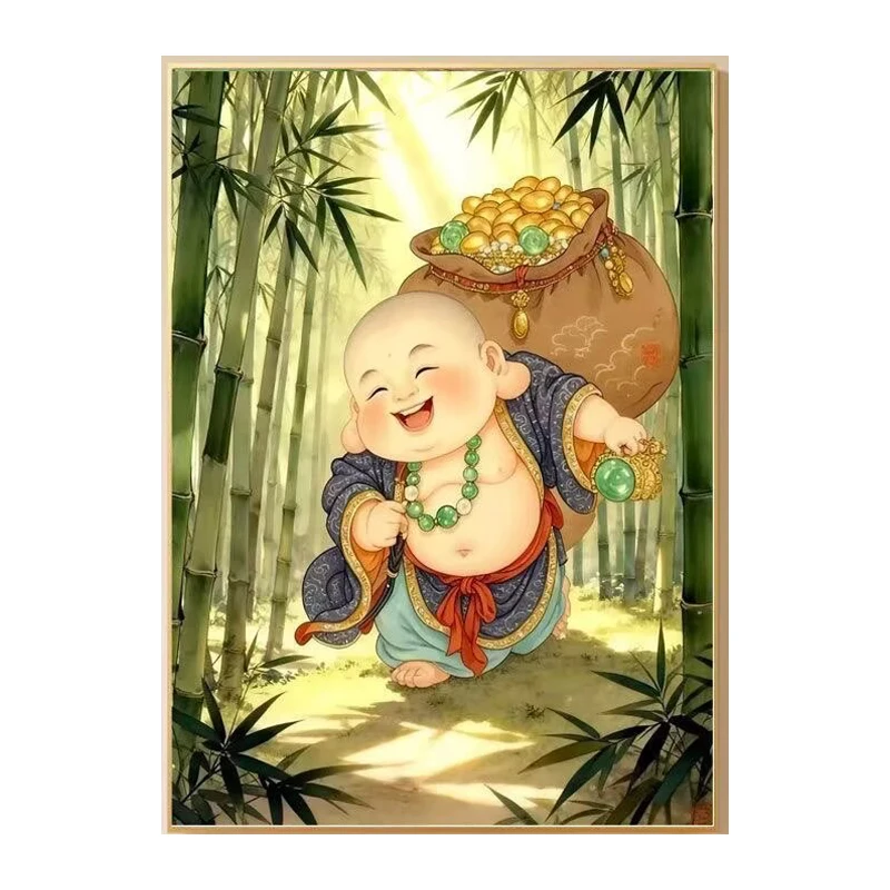 

Наборы для вышивания крестиком «Будда» 9CT 11CT, в китайском стиле, с нанесенным рисунком, для рукоделия и декора дома