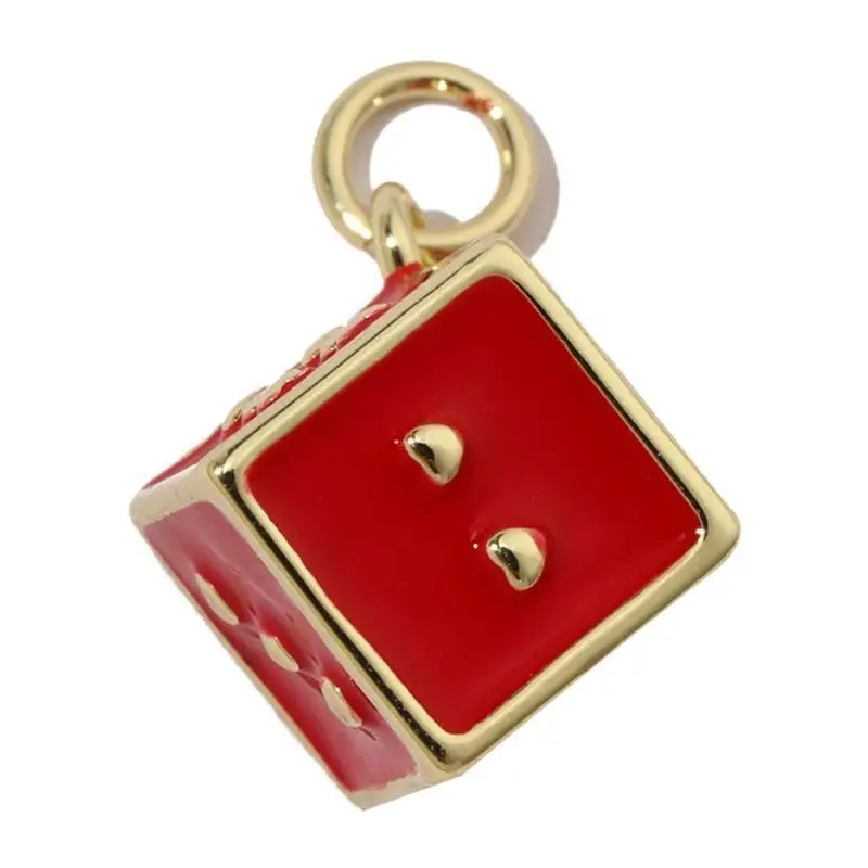 9HJK 3PCS HEART/Horseshoe/DICES PENDANTANTS لصياغة قلادة المجوهرات وأقراط سحر الملحقات العصرية