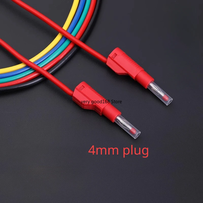 1PCS 4mm Safety Banana Plug Soft Silicone Test Line High Voltage Transparent Sheath Short Wiring Multi-meter Plug Retractable