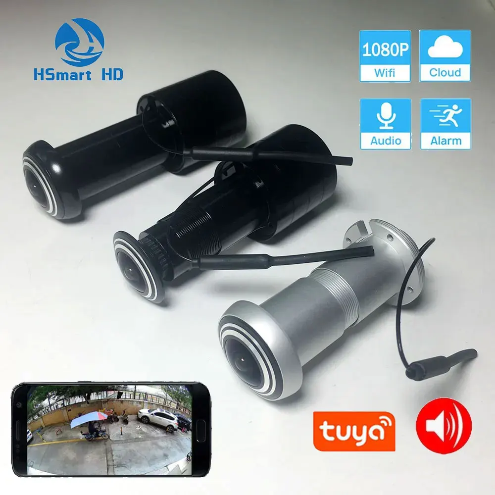 Tuya Door Eye Hole Security 1080P HD H.265 Wide Angle FishEye CCTV Network Mini Peephole Door WifI Camera P2P ONVIF