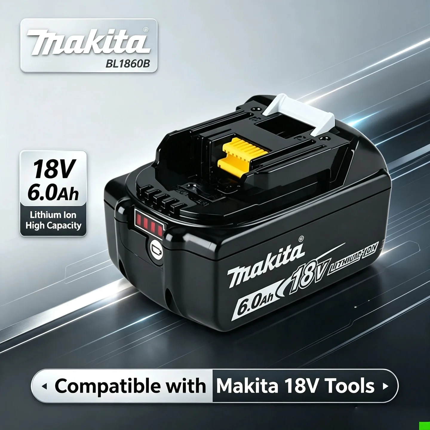 Makita 18V BL1860B Akku Wiederaufladbarer Lithium-Akku Ersatz für BL1850B LXT400 Elektrowerkzeuge
