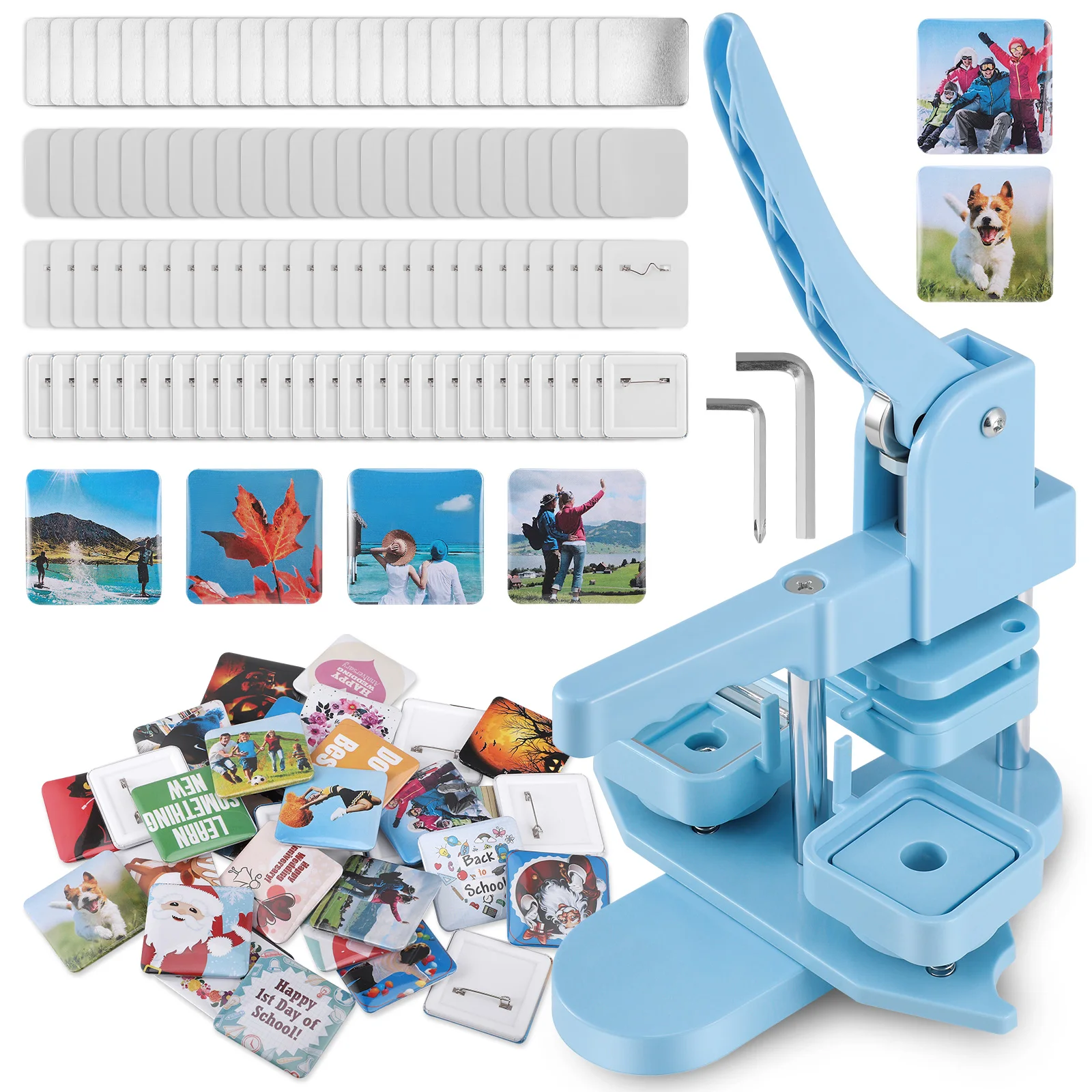 50pcs Button Maker Machine Kit