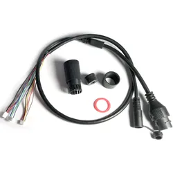 CCTV POE IP network Camera PCB Module video power cable 11pin 60cm RJ45 female connector with Terminals